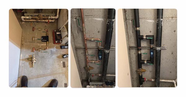Pressure reducing valve and Flo by Moen Shut off Valve